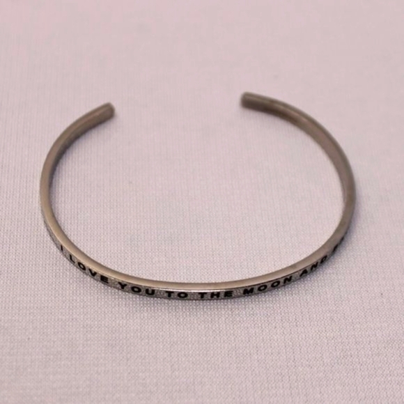 MantraBand Silver Braclet "I Love You To The Moon And Back" - Picture 8 of 14